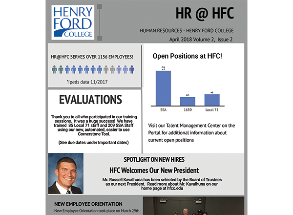 HR Newsletter Screenshot