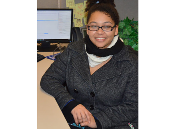 Brandi Jackson at her workspace