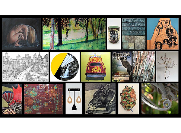 Compilation of artwork from the exhibition