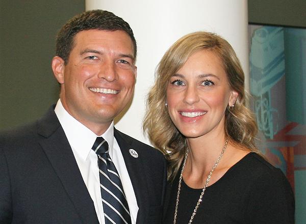 President Russ Kavalhuna with his wife, Courtney Kavalhuna