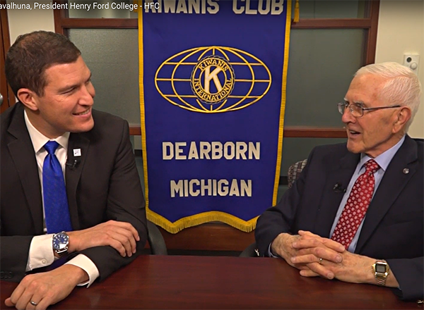 Russ Kavalhuna, Kiwanis banner, Ray Scoboria