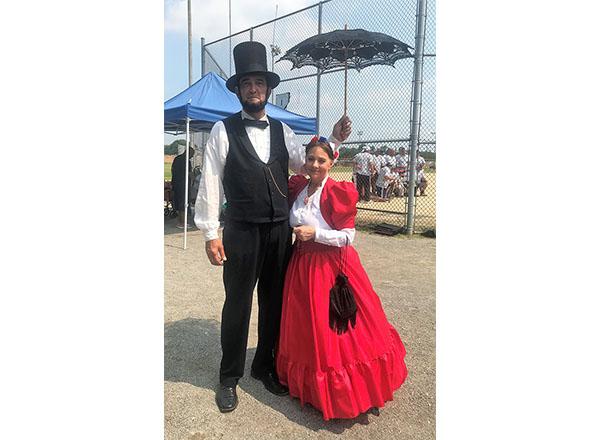 The Carleys dressed up as the Lincolns 