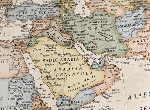 Map of the Middle East