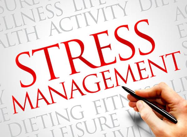 hand writing "stress management"
