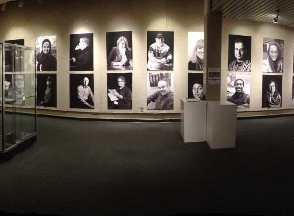 Panoramic shot of "We Are Dearborn" exhibit