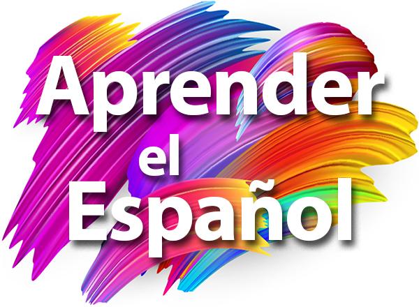 colorful background with the words Aprender el Español