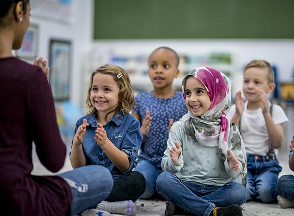 Young children in a classroom setting