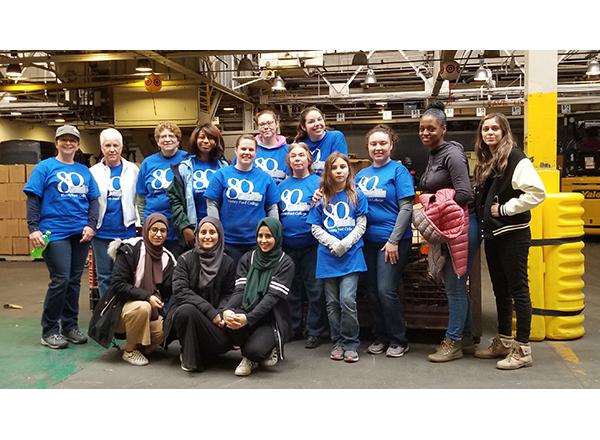 Group photo of volunteers at Focus: Hope 