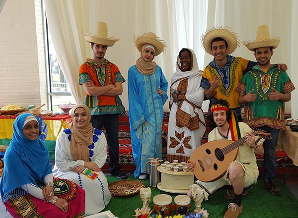 Students in Ethiopian garb