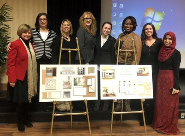 Karen Wilmering with Interior Design students