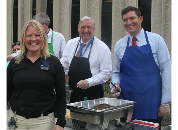 Russ, John, and Karen Schoen at the picnic.