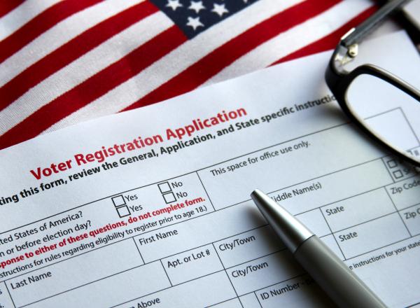 Voter registration application