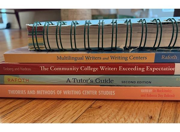 photo of a stack of books