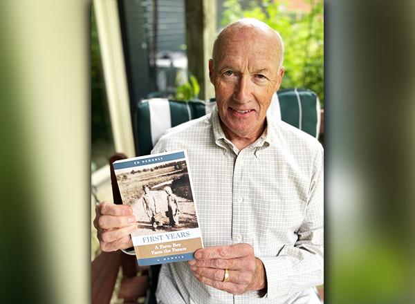 Ed Demerly with his book.