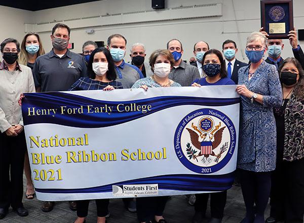 A photo of HFC Board of Trustees members and HFEC reps.