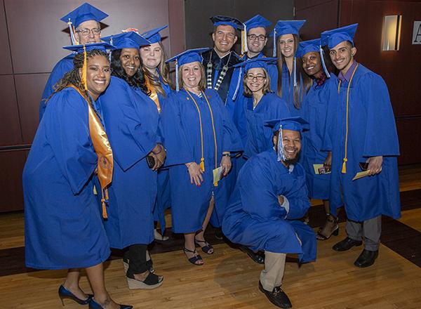Proud graduates in regalia