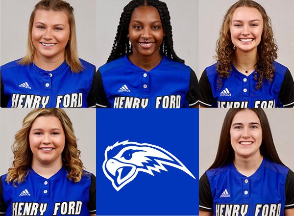 Headshots of five Hawks players