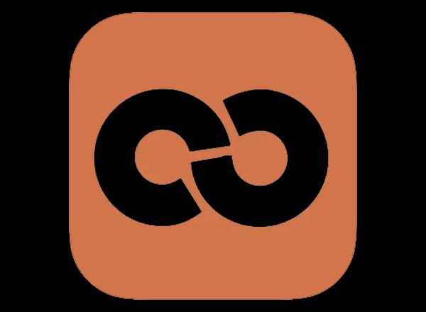 Moodle logo on black background