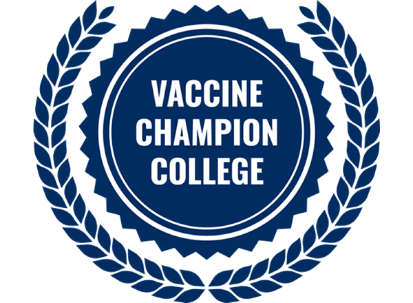 Vaccine champion college logo