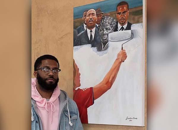 Emerging Detroit artist/former HFC student Jonathan Harris