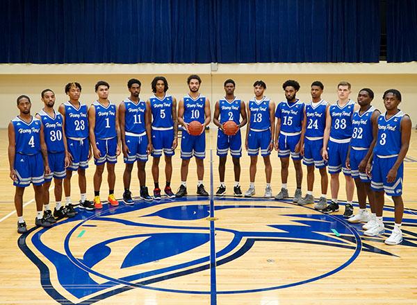 Photo of the Men's Basketball team.
