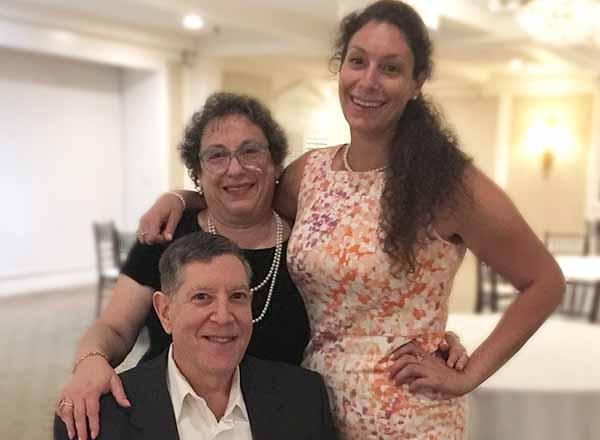 Portrait of Corrine Asher, her husband and daughter.