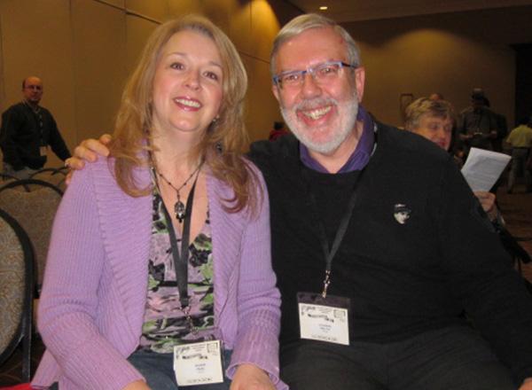 Sharon Pearl Picking and film critic Leonard Maltin.