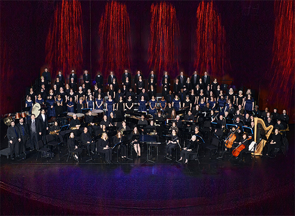 Group image of the HFC Big Band at the Collage Concert.