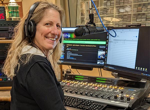 Susan McGraw in DJ booth