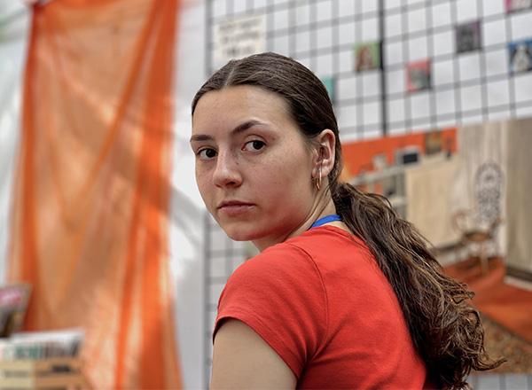 Photo of HFC alumna and artist Paige Deon.