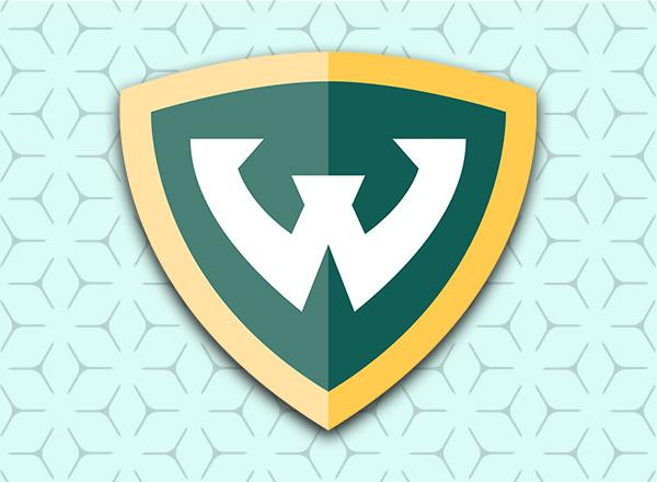 Wayne State University logo on a light green background.