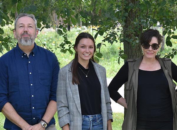 Outdoor photo of new faculty members