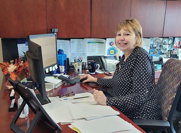 Patti Flogaus in her office