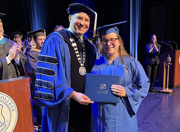 President Kavalhuna with Kelsey Hudie