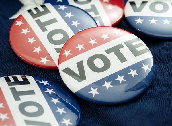 photo of several "vote" buttons