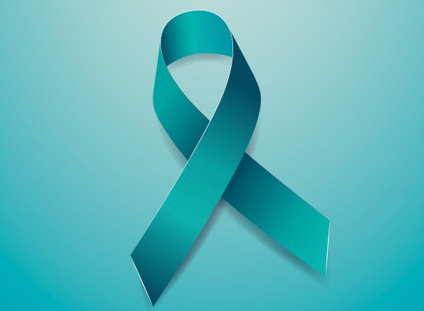 An illustration of the teal Sexual Assault Awareness Month ribbon