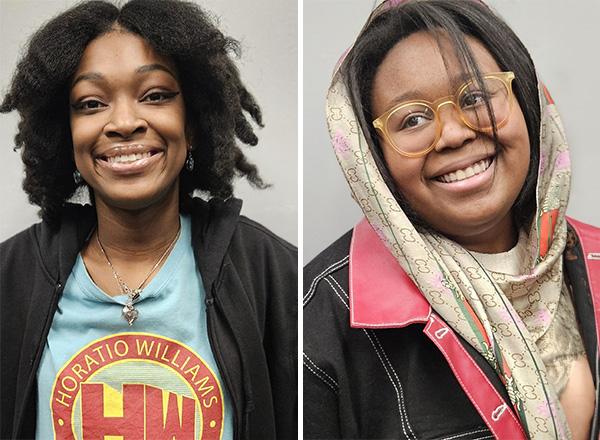 Heads shots of Zuri Jamal (l) and Sydney Lane (r)
