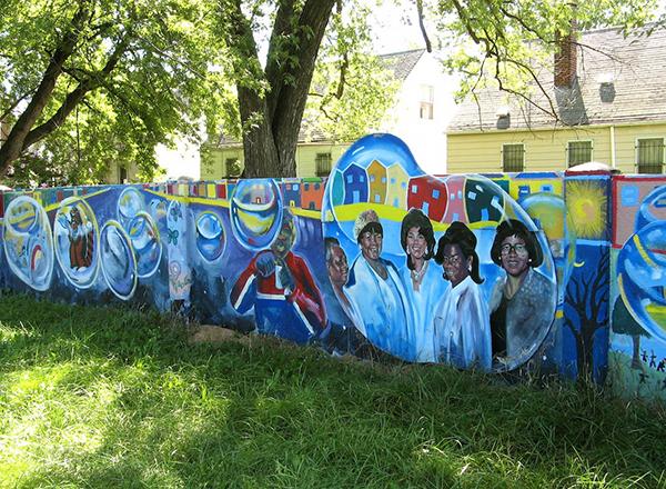 Photo of wall with artwork