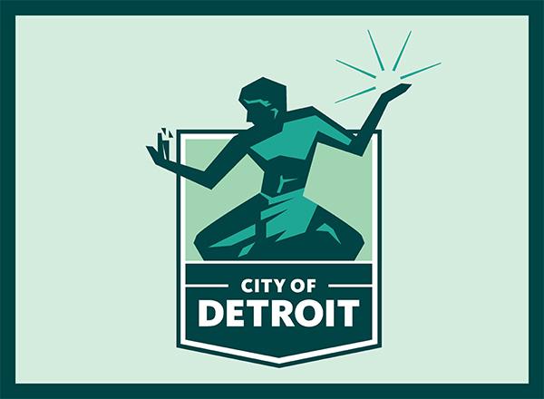 City of Detroit logo on green background