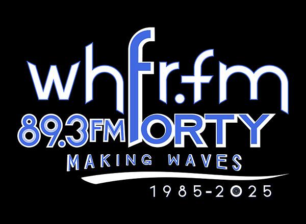 WHFR.FM 40th anniversary logo 1985-2025