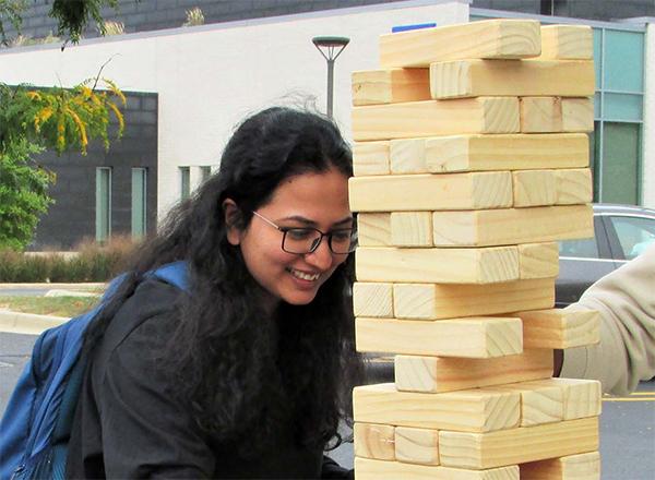 Welcome Back Days header image - giant jenga