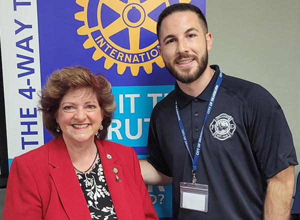 From L-R: HFC alumna Leslie Herrick and Mayor Abdullah H. Hammoud.