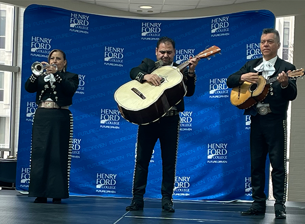 Mariachi band performing at HFC's Globe Fest