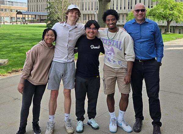 CCIC Finalists posing for a nice photo on HFC campus.