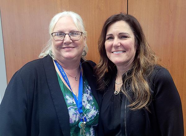 Lisa Hastings posing with Cyndi Scheuer 