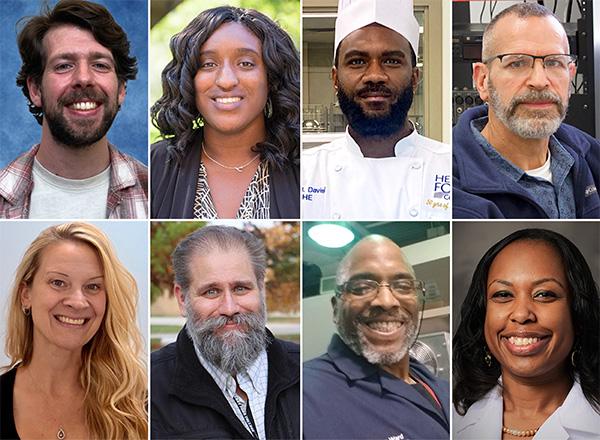 Eight tenured instructors' photos