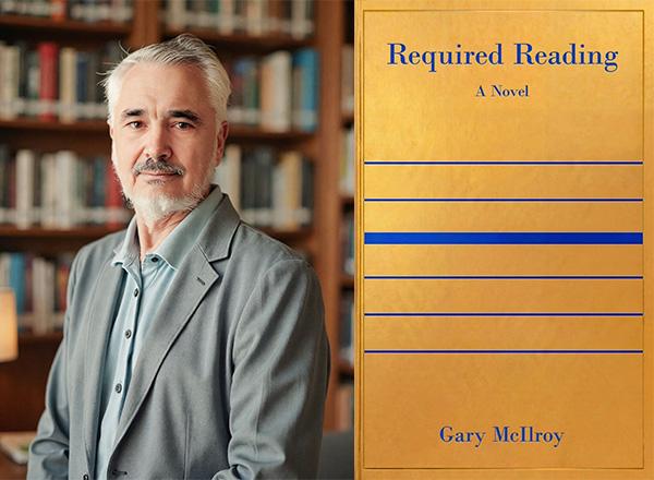 Dr. Gary McIlroy and his book cover.