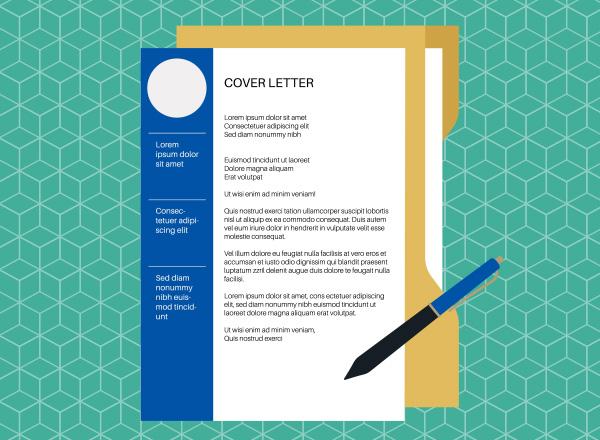 Image of a cover letter illustration
