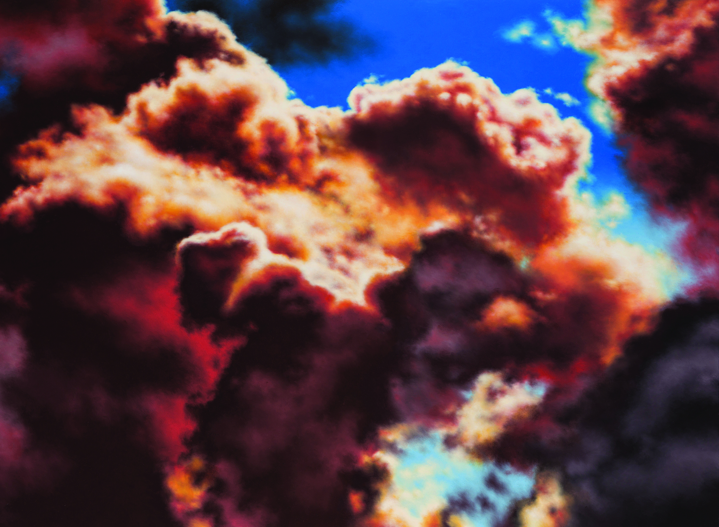 Image of clouds in a sunny sky