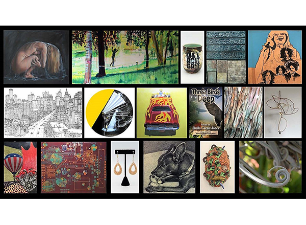 Compilation of artwork from the exhibition